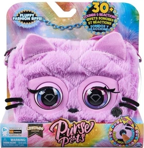 Purse Pets CATTITUDE Interactive Kitty Cat Over 30 Sounds & Reactions PURPLE - Picture 1 of 7