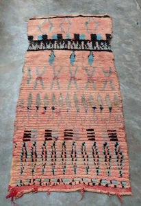 Vintage Moroccan berber boucherouite rug 188 x 90 cm - Picture 1 of 15