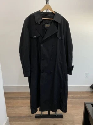 Chaqueta gabardina Chaps Ralph Lauren para hombre talla 42L negra poliéster Foto 1 de 2