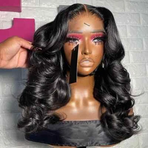 Parrucche Capelli Umani Body Wave 13x4 HD Trasparente Pizzo Frontale Onda Sciolta 250 Densità - Foto 1 di 13
