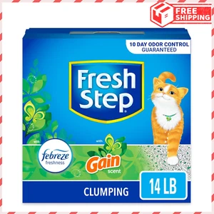 Fresh Step klumpendes Katzenstreu mit Febreze Gain Duft, langanhaltende Geruchskontrolle - Bild 1 von 8