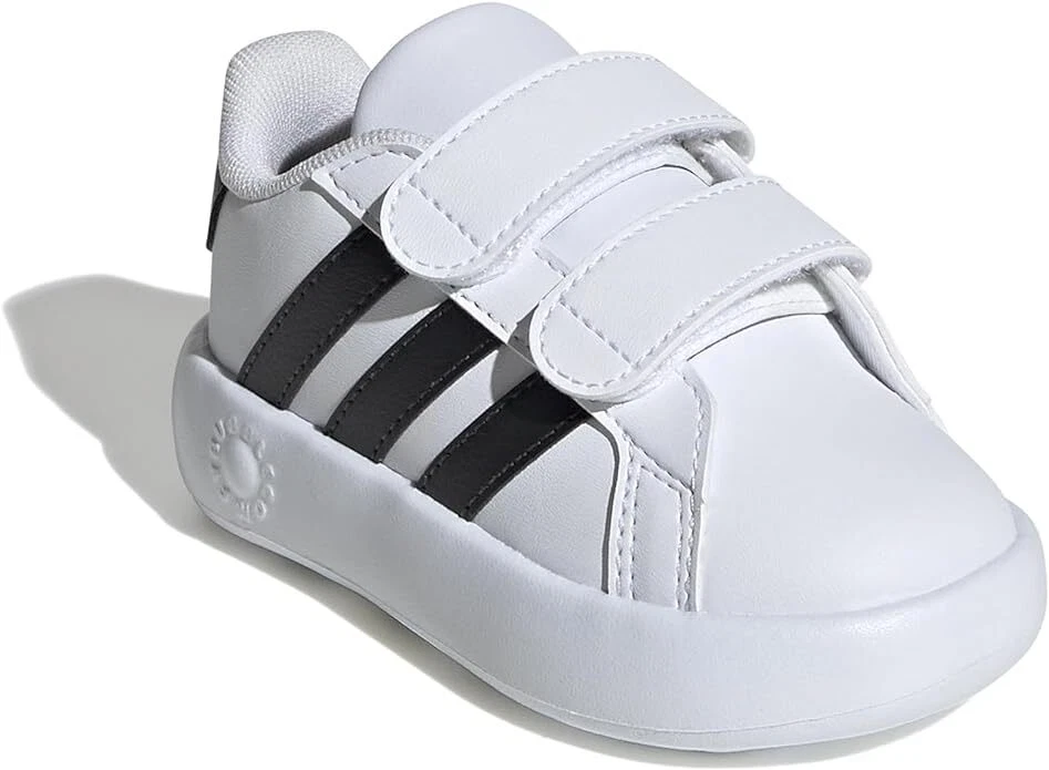 Adidas Toddler Size 10k Grand Court 2.0 CF I Black And White ID5271