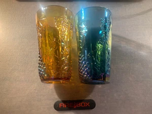 (7) Lot Vintage Indiana Iridescent Glass Small Dishes Tumblers Candy Dish *READ* - Picture 1 of 5