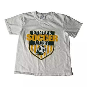 Vintage Richland Bomber Soccer Academy White Youth Small Tee Shirt Top - Picture 1 of 7