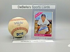 1966 Topps Chuck Schilling Autographed #6  Auto Hard Signed 