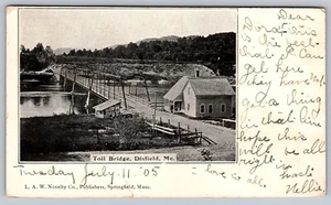 1905 Toll Bridge Dixfield Maine Postcard - D12 - Picture 1 of 2