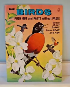 Vintage Artcraft Birds Push Out and Paste Without Paste Book - Picture 1 of 6