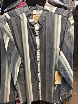 Wah Maker Frontier Para hombres XL Azul/Gris Manga Larga Cuello Banda Vaquero EE. UU. ¡Nuevo! Foto 1 de 3