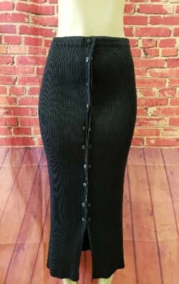 FALDA ISSEY MIYAKE elástica MIDI negra para mujer talla S Foto 1 de 4