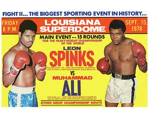 Ali - Spinks - Fight Poster (Sept 15, 1978 ), 8x10 Color Photo - Picture 1 of 1