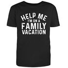 Grafik-T-Shirt Unisex schwarz Halbärmel Baumwolle Help Me Im On A Family Vacation