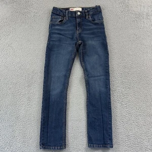 Levi's 511 Slim Jeans Boys 12 Blue Relaxed Fit Stretch Denim 24x27 Casual Y2K - Picture 1 of 13