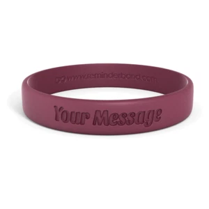 Classic Custom Debossed Silicone Wristbands - Personalized Rubber Bracelets - Picture 1 of 62