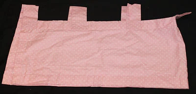 Cenefa de ventana Circo rosa blanco lunares 54x15 algodón nuevo sin etiquetas #6507 Foto 1 de 4