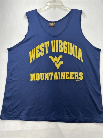 Vintage TSI XL West Virginia mountaineers Basketball Team Jersey Made In USA Cover