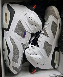 Nike Air Jordan 6 Retro LTR Flint White Concord Black Grey Suede Men's 10.5 NIB - Picture 1 of 9
