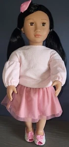 Battat Our Generation Beautiful 18" Doll Black Hair Brown Eye Asian Outfit Shoes - Picture 1 of 10