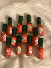 20 Mini Tabasco Original Pepper Sauce Real Glass Bottles 1/8 oz travel size
