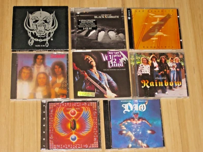 Hard Rock Metal Hits 8 CD Album Collection Lot Motorhead Dio Black Sabbath - Image 1 of 4
