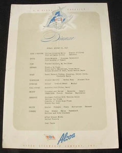 ALCOA Steamship SS Alcoa Cavalier August 1947 Menus Set of 13 - Picture 1 of 10