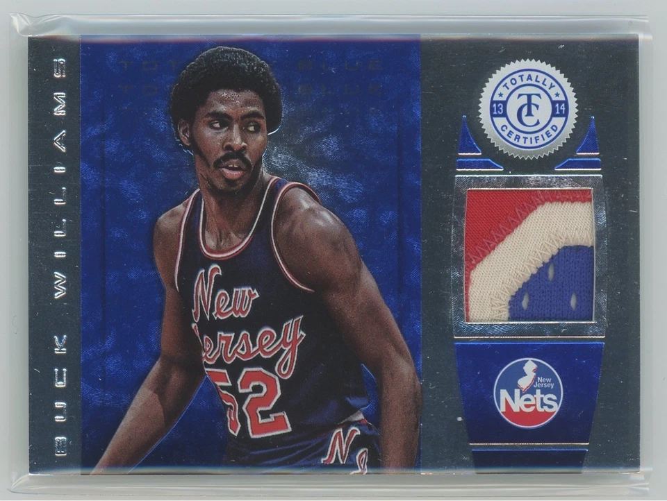 2013-14 Totally Certified Buck Williams Materials Jersey Patch Blue Prime 1/25 - Image 1 of 2