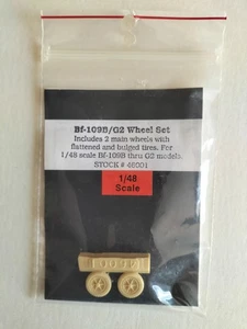 1/48 MESSERSCHMITT Bf-109 B/G2 WHEEL RESIN SET - TRUE DETAIL #46001 - Foto 1 di 1