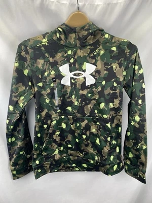 Under Armour NWT Youth Large Loose Fit Green Camo Fleece Lined Hoodie Pockets - Image 1 of 4