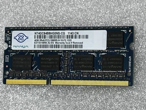 Nanya 4GB 2Rx8 PC3-10600S DDR3 So Dimm Memory Ram NT4GC64B8HG0NS-CG - Afbeelding 1 van 2