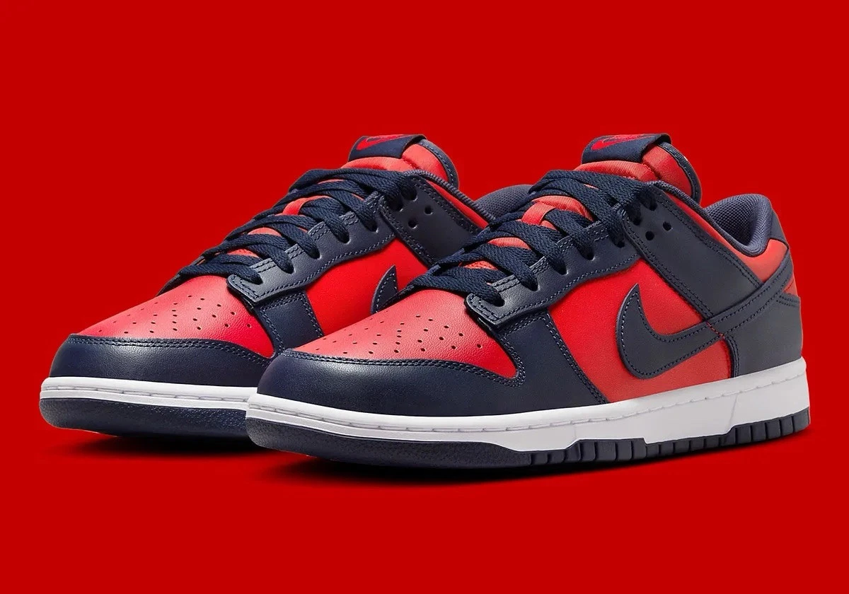 Nike Dunk Retro 2024 Low Navy Red for Sale | Authenticity