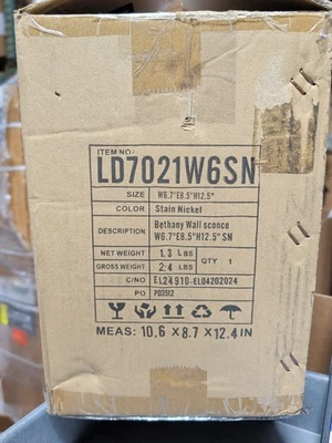 Aplique de baño elegante iluminación LD7021W6 Bethany 13" de alto - blanco Foto 1 de 3