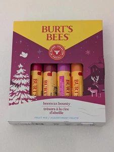 Burt's Bees Lip Balm Fruit Mix Gift Set 4 Pack NIB - Picture 1 of 2
