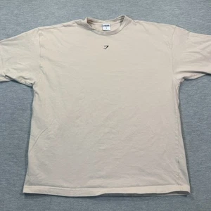 Gymshark T-Shirt Herren XL Beige Break Your Barriers Globe Logo Grafik Gym - Bild 1 von 6