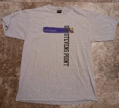 Camiseta De Colección Wisconsin Stevens Point College University Talla Grande 21" x 29" Foto 1 de 4