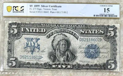 1899 Chief $5 Silver Certificate Fr.273 - Image 1 of 2