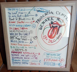 The Rolling Stones Limited Edition Ronnie Wood Setlist GRRR Newark 2012 Dec 15 - Picture 1 of 13