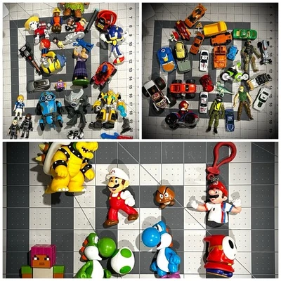 Vintage To Modern Toy Lot Mixed Action Figures Cars Super Mario Disney - Image 1 of 4