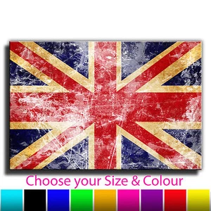 Flagge Vintage Union Jack Leinwand Kunst Druck Box Bild verschiedene Größen 3- - Bild 1 von 11
