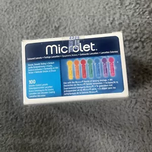 100 Microlet Coloured Lancets Diabetes Test Silicone Coated Colour Coded Lancet - Picture 1 of 1