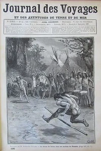 JOURNAL DES VOYAGES N° 530 de 1887 DANSE INDIEN PANAMA / LE PHARE DE SKERRYVORE - Foto 1 di 2
