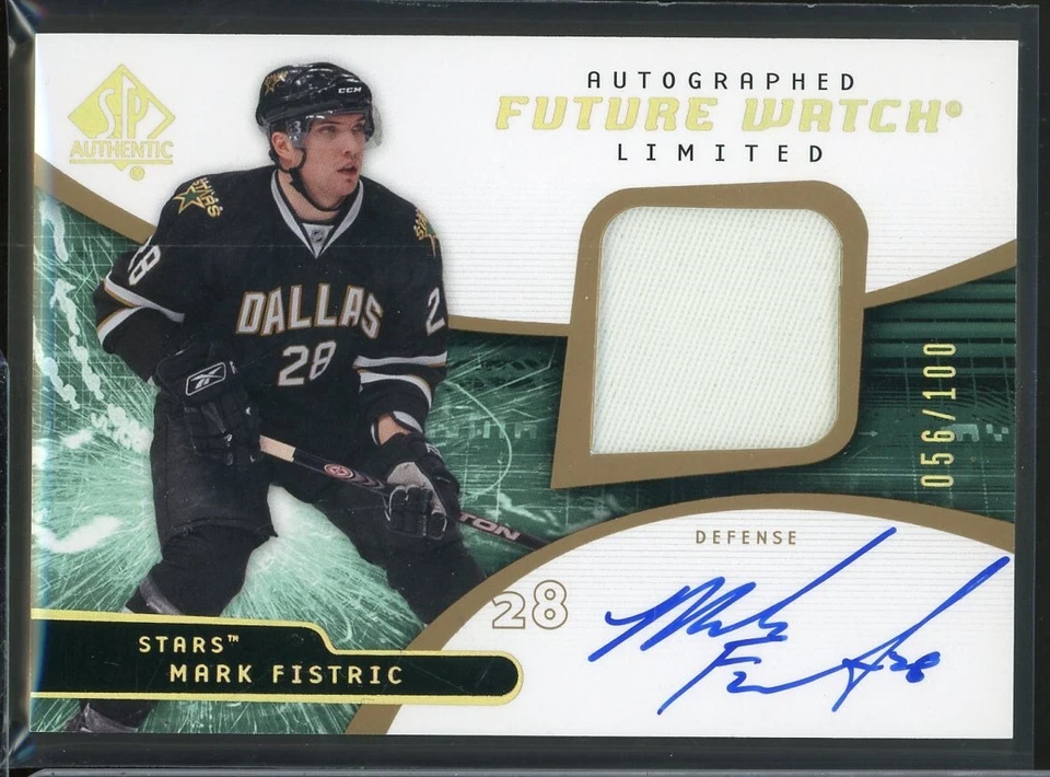 2008-09 SP Authentic Future Watch Limited Patch Auto #207 Mark Fistric 056/100 - Image 1 of 2