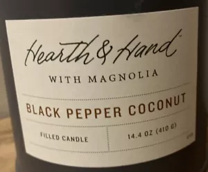 Hearth Hand Magnolia Black Pepper Coconut Candle 14.4 Ounce Tin Target Rare New - Picture 1 of 8