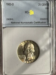 1953-D Washington Quarter *Gem BU* Value=$700 *Top Pop* - Picture 1 of 5