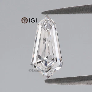 1.17 CT IGI Certified Shield Brilliant Cut White Color VVS2 Clarity Lab Diamond - Picture 1 of 9
