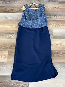 R&M Richards formelles Abendkleid Größe 16WP dunkelblau - Bild 1 von 5