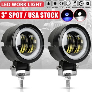 2pc 3inch 40W Spot Round LED Work Lights Driving Pods Offroad Motorcycle ATV SUV - Picture 1 of 12
