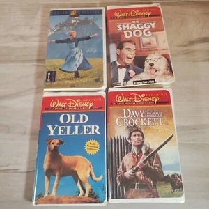 Walt Disney Filmsammlung Set VHS Videobänder zottig Hund davy Crockett Schreier - Bild 1 von 10