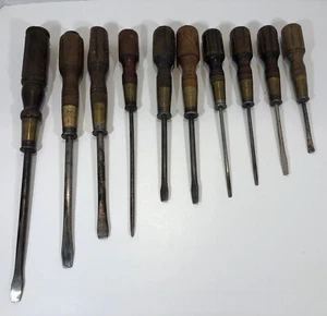 Vintage Winchester Straight Screwdrivers 10 Piece Set 1922-29 Made In USA Rare - Picture 1 of 24