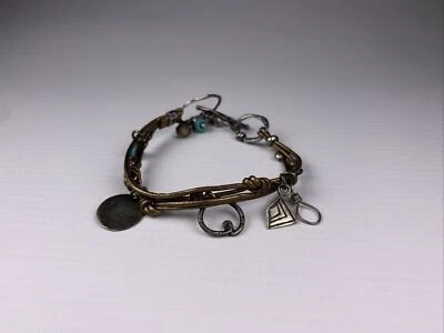 Pulsera Silpada 925 Israel plata de ley y cordón  Foto 1 de 4