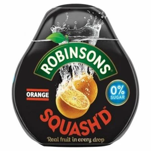 4x Robinsons Squash'd Orange senza zuccheri aggiunti 66 ml - Foto 1 di 1