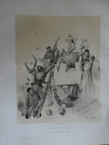 Gravure XIXe Adam : Jeanne Hachette au siege de beauvais 1472 - Picture 1 of 1